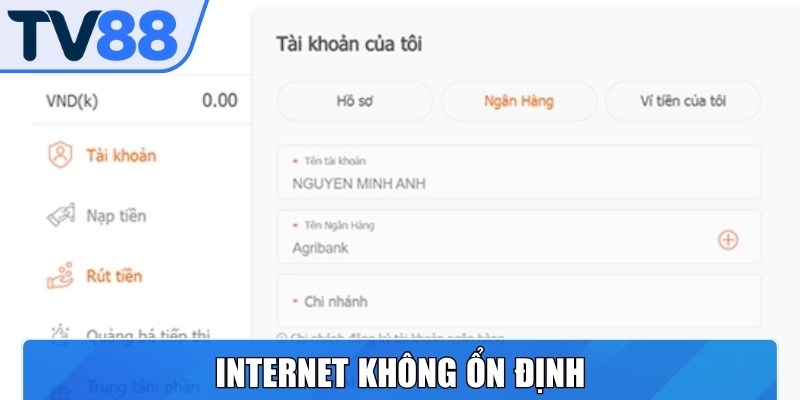 Khi mạng chập chờn hoặc bị gián đoạn dẫn đến tình trạng lệnh rút bị treo